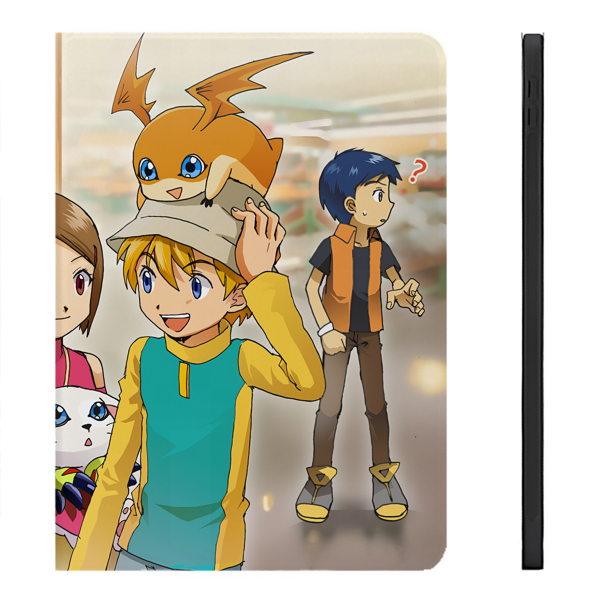 （画像用） Digimon デジタルモンスター/デジモン IPadケース ペンホルダー付き ブックスタイルデザイン